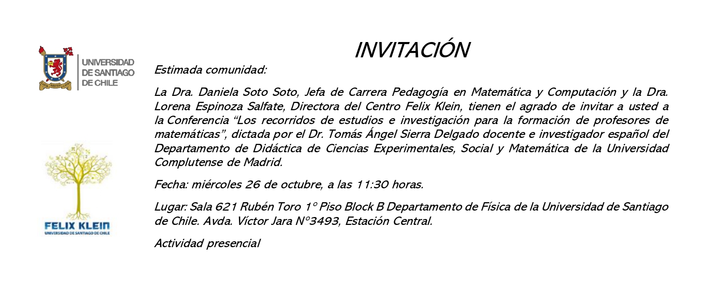 Conferencia Dr. Tomás Sierra Delgado “Los recorridos de estudios e investigación para la formación de profesores de matemáticas”