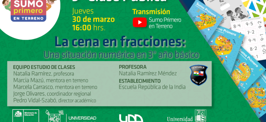 INVITACIÓN 9na. CLASE PÚBLICA PROGRAMA SUMO PRIMERO EN TERRENO