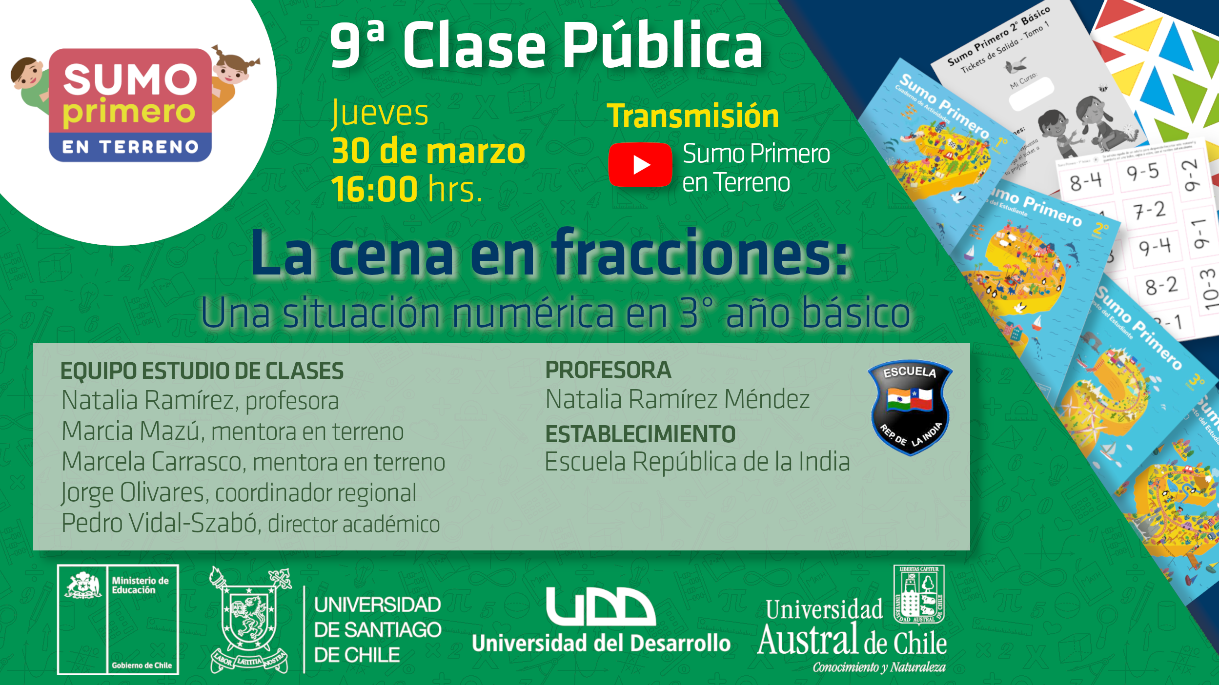 INVITACIÓN 9na. CLASE PÚBLICA PROGRAMA SUMO PRIMERO EN TERRENO