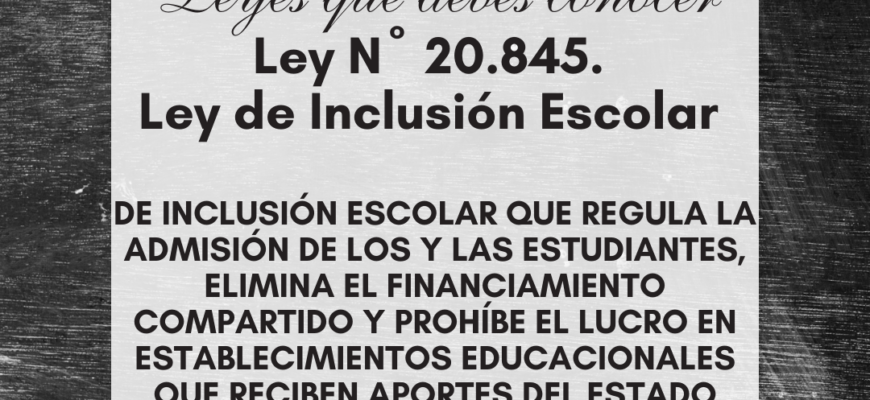 Leyes que debes conocer. Un aporte de la profesora Mg. Andrea Pinto Vergara