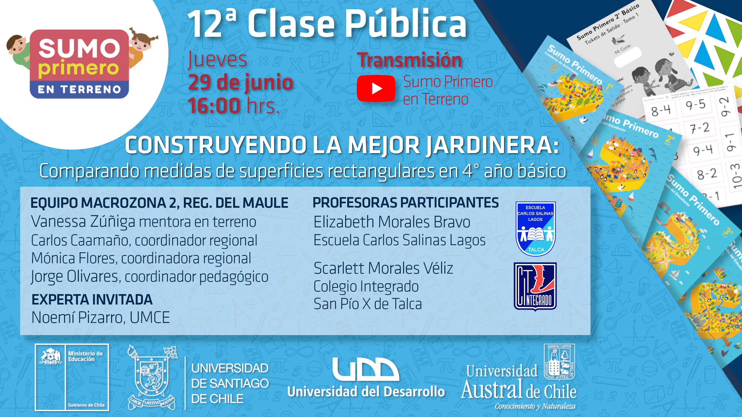 INVITACIÓN 12a. CLASE PÚBLICA PROGRAMA SUMO PRIMERO EN TERRENO