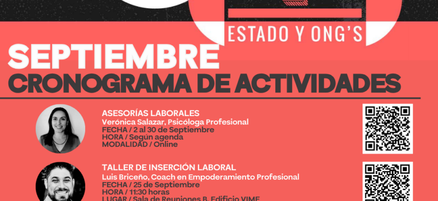 [#MiradaLaetitia] Actividades de Programa de Inserción Laboral y Empleabilidad sector Estado y ONG’s