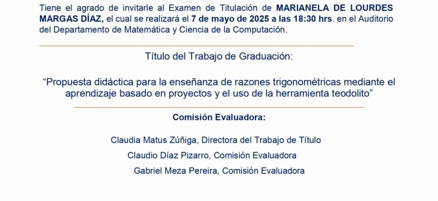 Invitación Defensa de Tesis Marianela Margas Díaz