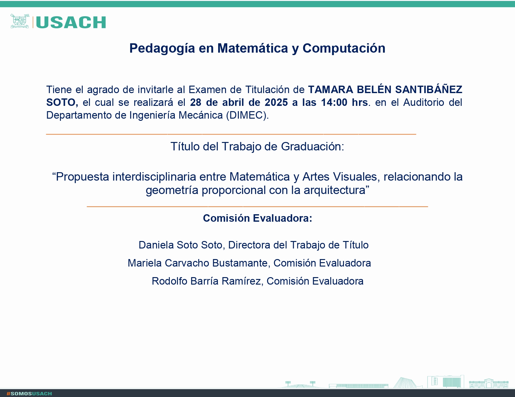 Invitación Defensa de Tesis Tamara Santibáñez Soto
